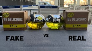 Fake vs Real DKNY Be Delicious EDP Perfume [upl. by Anitsua941]