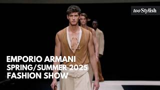 Emporio Armani Fashion Show  Mens SpringSummer 2025  Milan Fashion Week 4K  tooStylish [upl. by Conias]