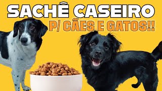 COMO FAZER SACHE CASEIRO NATURAL PARA CACHORRO E GATO  RENDE MUITO [upl. by Enylrac]