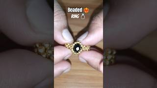 Beads RING❤️‍🔥Diy BEADED RING💌 shorts beads [upl. by Blanche615]