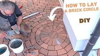 Klinker opeka  Kako narediti krog How to lay a BRICK CIRCLE [upl. by Yhtak]