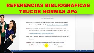 🔥 Cómo Generar REFERENCIAS BIBLIOGRÁFICAS Automáticamente con NORMAS APA 7ma edición😱 [upl. by Siroved]