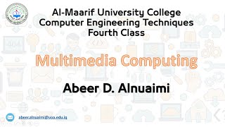 Multimedia ComputingVideo Basics [upl. by Lamrert]