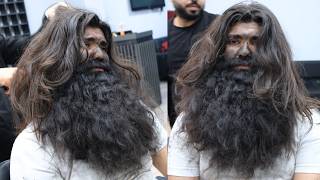 10 YEARS BEARD Homeless Man Insane Transformation [upl. by Voleta990]