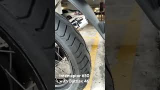 Interceptor 650 with new Battlax 46 tyre interceptor650 motorcycle [upl. by Elbag]