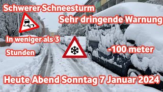 wetter Dringende Warnung Ein starker Schneesturm wird Deutschland treffen In ein paar Stunden [upl. by Enitsenre]