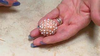 How to Make a Rhinestone Epoxy Clay Bead [upl. by Janka]