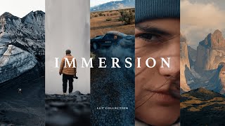 IMMERSION LUT COLLECTION  Cinematic Luts for Adventure and Travel [upl. by Eittod]