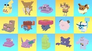 ALL POKEMONS EVOLUTIONS in ONE VIDEO  Before and After the Evolution Pokemon Quest [upl. by Netsruk]