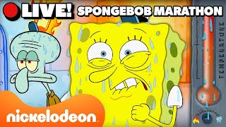 🔴 LIVE SpongeBobs Most Extreme Weather Marathon 🔥❄️  Nickelodeon [upl. by Siloam183]