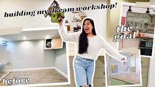 DIYing my ENTIRE workshop from nothing EXTREME MAKEOVER pt 2  DIY Moodboard  IKEA Dresser Flip [upl. by Atelahs570]