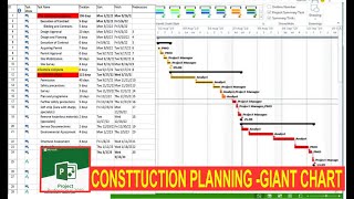 Preparing Construction Planning Schedule  project management  MS Project [upl. by Orlando428]