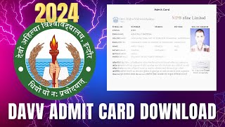 Davv Admit Card Download  davv admit card kaise nikale davvindore [upl. by Joselyn254]