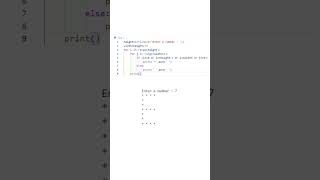 🔠 e programming coding trending viral shorts videos python pattern pythonpattern python3 [upl. by Grey56]