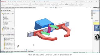 Robot Gripper motor servo Mechanism in Solidworks [upl. by Auqenet]