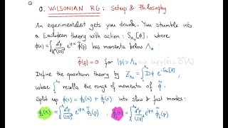 Study With Me Wilsonian Renormalization Group Flow Part 1 [upl. by Ardin]