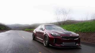 Stanced Bagged amp Wide Kia Stinger GT [upl. by Anileda]