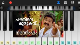 Pazhanimala Murukanu  EASY and SLOW Piano Tutorial  Narasimham  Mohanlal [upl. by Eliza]