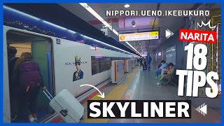 Narita Airport to Tokyo  FASTEST train to Ueno Nippori Ikebukuro  SKYLINER  Japan Travel Guide [upl. by Doy606]