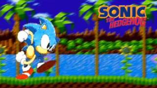 Sonic The Hedgehog  Title Screen and Green Hill Zone 80s Synth and Drum Machine Cover Version 3 [upl. by Ahsilrak]