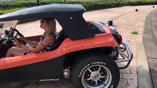 Fleur fires up the Meyers Manx dune buggy [upl. by Fradin]