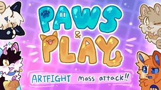 ★ PAWS AND PLAY  animation meme  artfight mass attack ★ [upl. by Delacourt]