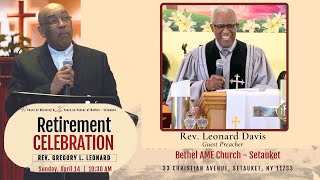 Retirement Celebration  Rev Leonard Davis  April 14 2024 [upl. by Gurevich239]