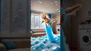 The Great Bubble Wave 🐱🌊🫧animation cattales catfunny supercattales catvideos funny cats [upl. by Andromada819]