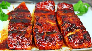 Teriyaki Glazed Salmon Recipe  Easy Salmon Recipe with Panasonic Microwave  FlashXpress broiler [upl. by Eelak143]