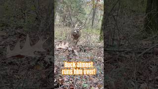 “Buck almost hits me” hunting groundhunting deerhunting [upl. by Rehpotsirhk919]