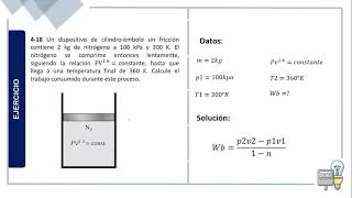 Termodinamica de CengelEjercicio 418 [upl. by Camilo950]