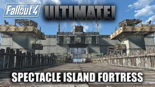 Fallout 4  Settlement Tour  Ultimate Spectacle Island Fortress 10 [upl. by Ayekahs]