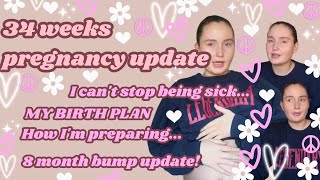 34 WEEKS PREGNANCY UPDATE👶🏼🎀💕🫶🏼 [upl. by Amaras]