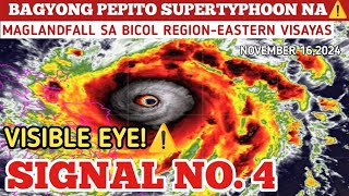 BAGYONG PEPITO SUPERTYPHOON NA NOVEMBER 172024 PAGASA WEATHER UPDATE [upl. by Arret]