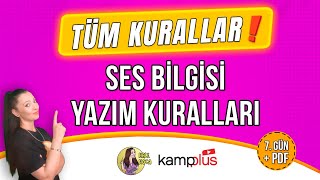 Kampplus 7 GÜN l Ses Bilgisi  Yazım Kuralları l TÜM KURALLAR ❗️ tyt2023tayfa tyttürkçe [upl. by Atinav392]