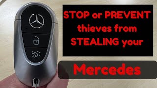 Stop or Prevent thieves from STEALING Every owner NEEDS to know how to DISABLE their MERCEDES Key [upl. by Ellevel915]