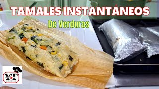 ‼️TAMALES EXPRESS de VERDURAS con QUESO  8 Minutos y ListoForma fácil CON y SIN Olla VIRAL ‼️ [upl. by Shetrit980]