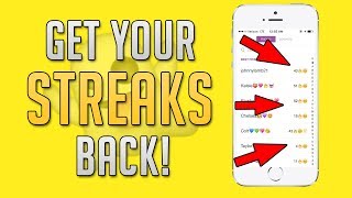 How to Get Your Snapchat Streak BACK NEVER LOSE A STREAK AGAIN Snapchat Tips and Tricks [upl. by Aremihc]