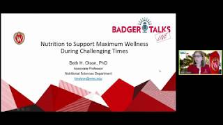 Badger Talks with Beth Olson  Eating to support wellness [upl. by Cesaro]