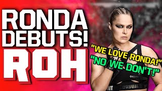 RONDA ROUSEY Makes SHOCK ROH Debut  WWE SmackDown Team SPLITTING [upl. by Hermine739]