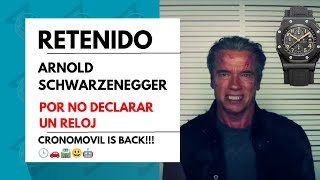 ARNOLD SCHWARZENEGGER RETENIDO POR NO DECLARAR UN RELOJ [upl. by Nobie]