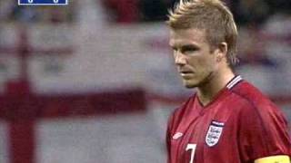 David Beckham goal against Argentina world cup 2002 [upl. by Attenborough]