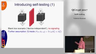 QCrypt2017 We21 Self testing [upl. by Neryt]