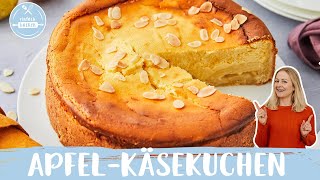 ApfelKäsekuchen 🍎😋  Omas Original Rezept  Einfach Backen [upl. by Gahan956]