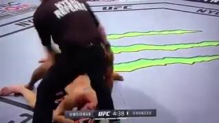 Yoel Romero vs Chris Weidman nasty flying knee KO UFC 205 [upl. by Nossila829]