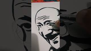 Gandhi jayanti special easy drawing [upl. by Cattier99]