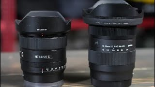 Sony FE 20mm F18 G FullFrame vs Sigma 1628 mm F28 DG DN Lens for Sony E Mount [upl. by Schnurr]