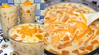 MANGGA SAGO AT GULAMAN  MURANG DESSERT  BUDGET RECIPE  MANGO TAPIOCA RECIPE [upl. by Sivia]