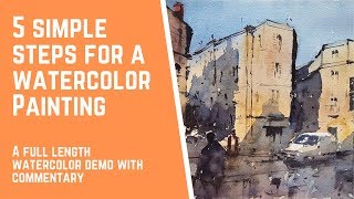 5 Steps to a successful watercolor painting  Painting demo from Tim Wilmot 59 [upl. by Ira]