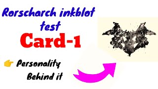 Inkblot test card1  Personality Behind it [upl. by Lombard]